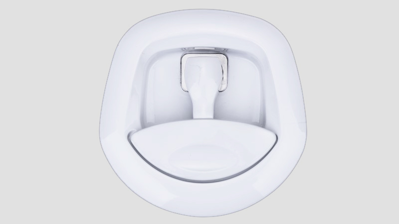 Whale tail White T-folding handle lock -19103-W