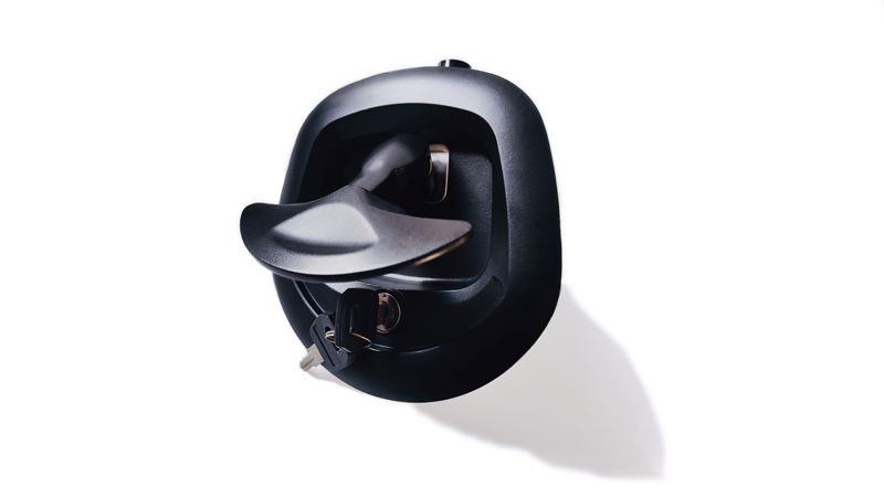 Whale tail Black T-folding handle lock -19103-B