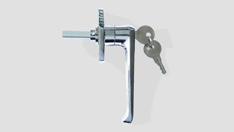 Industrial Cabinet Door Plate Swing T-handle Latch Chrome Zinc Alloy Pull Lock with Key 191067
