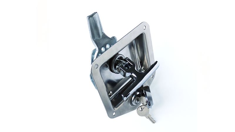 304 Stainless Steel Polishing Folding T-Handle Lock with Waterproof Cap - Model 19204-B