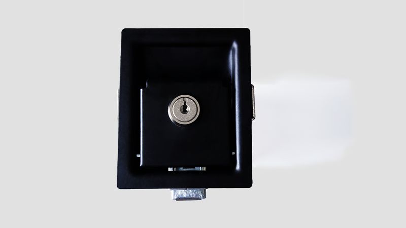Black Powder Coating Stainless Steel Paddle Latch Generator Canopy Door Pump Truck Equipments Panel Board Lock 19866-4