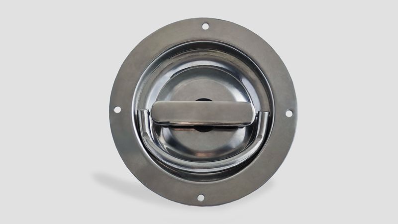 304 Stainless Steel Dish D-ring Handle Lock - Heavy-Duty Security for Truck Toolboxes, RVs & More | Model 19109