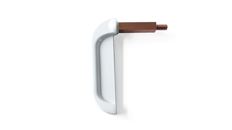 Zinc Alloy White Powder Coated Lever Pull Handle 19405-G