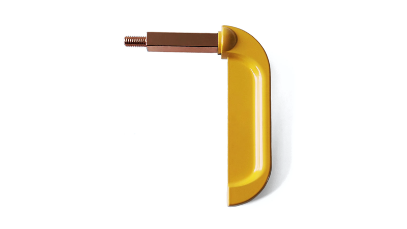 Zinc Alloy Yellow Powder Coating Pull Handle 19405-H