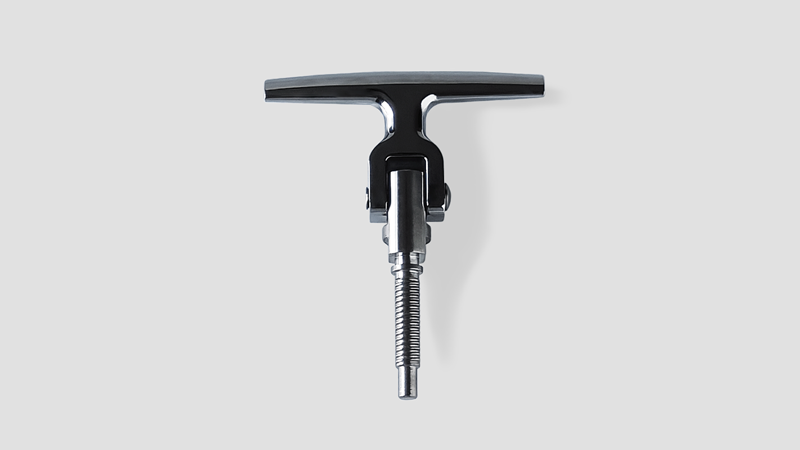 Polished Zinc Alloy Folding T-Handle | Industrial & Vehicle Applications | Model 19407