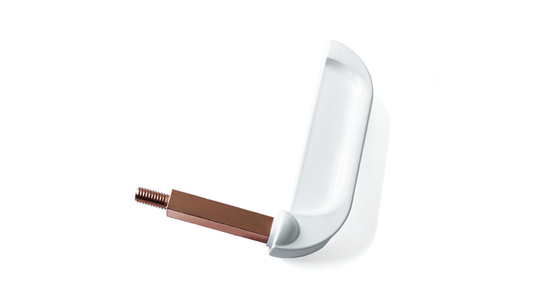Zinc Alloy White Powder Coated Lever Pull Handle 19405-G