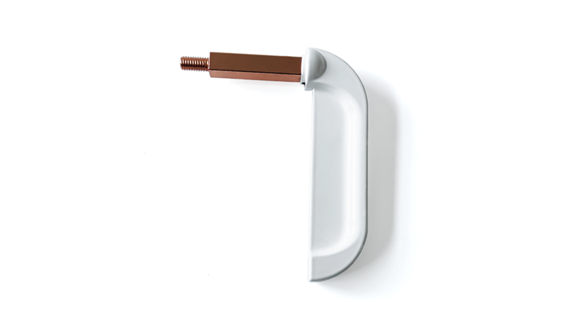 Zinc Alloy White Powder Coated Lever Pull Handle 19405-G