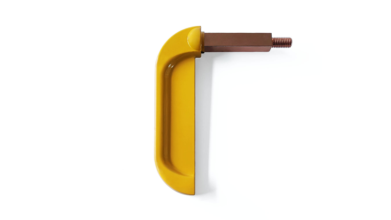 Zinc Alloy Yellow Powder Coating Pull Handle 19405-H