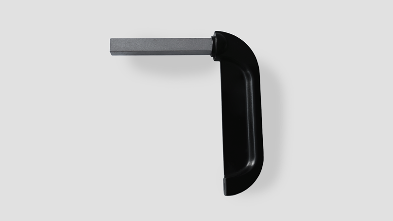 Black Zinc Alloy Lever Handle Grip 19405-J