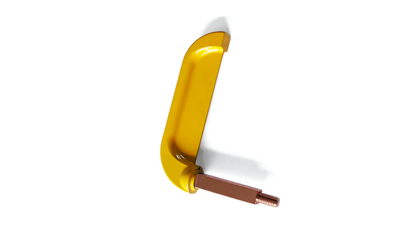 Zinc Alloy Yellow Powder Coating Pull Handle 19405-H