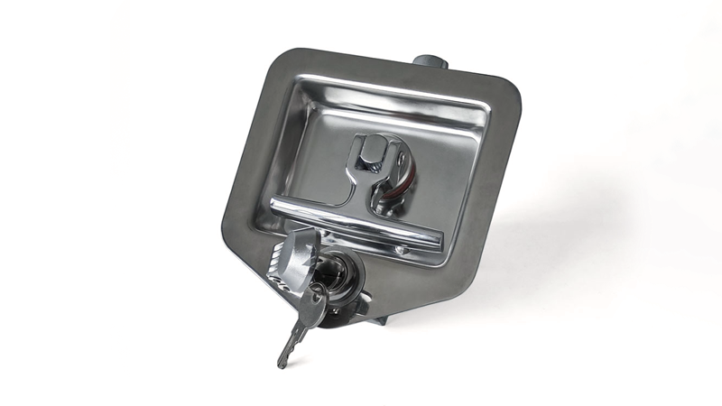 Polishing Stainless Steel Paddle Lock with Stud Rotary Locking Recessed Tool Box Latches 19204-S