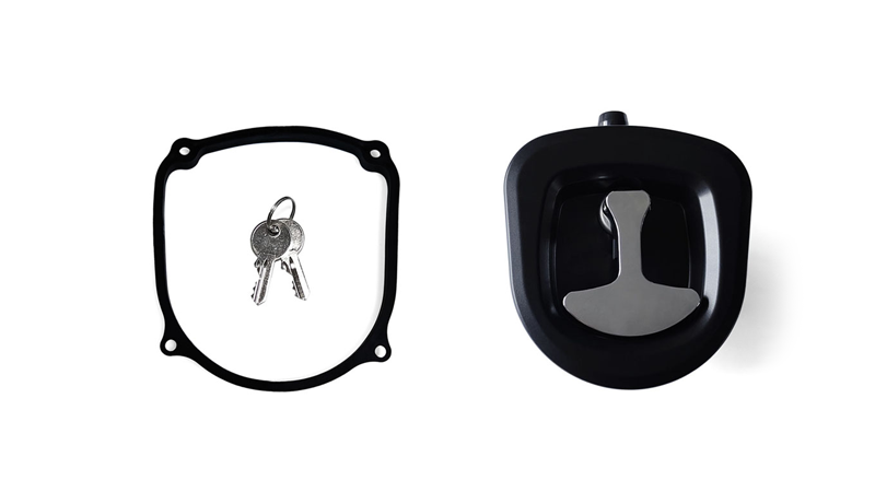 Caravans Camper Truck Aluminium Alloy Whale Tail Latch Trailer Toolboxes Black Powder Coated Compression Locks with 2 Keys-69201