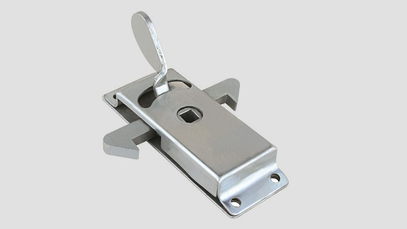 High Quality Steel Zinc Plating Sliding Door Latch with Handle Pull Latch Locks 19329